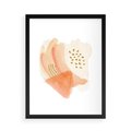 Plakat w ramie 50x70 - Rozkwitające Odbicia Form - abstrakcyjne akwarelowe plamy, minimalizm - rama czarna