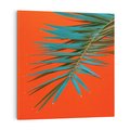 Obraz na płótnie 60x60 - Egzotyczny Urok - liście, palma