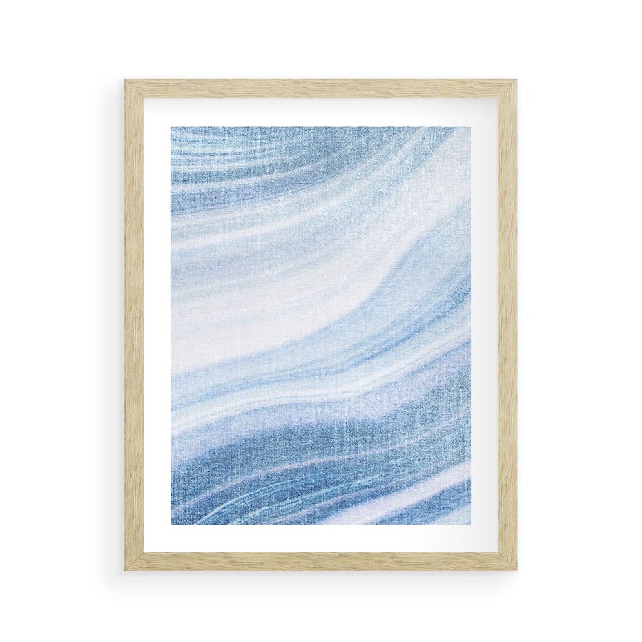 Plakat w ramie 40x50 - Abstrakcyjna akwarela - abstrakcja, akwarela - rama drewno
