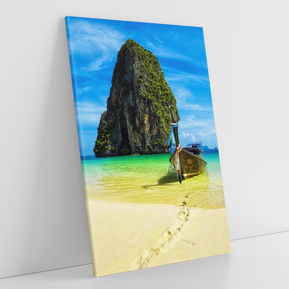 Obraz na płótnie 80x120 - Łódź nad Morzem - łodź, morze