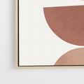 Obraz w ramie 50x50 - Abstrakcyjne Widzenia - abstrakcyjne geometryczne kształty, odcienie brązu i beżu - rama drewno