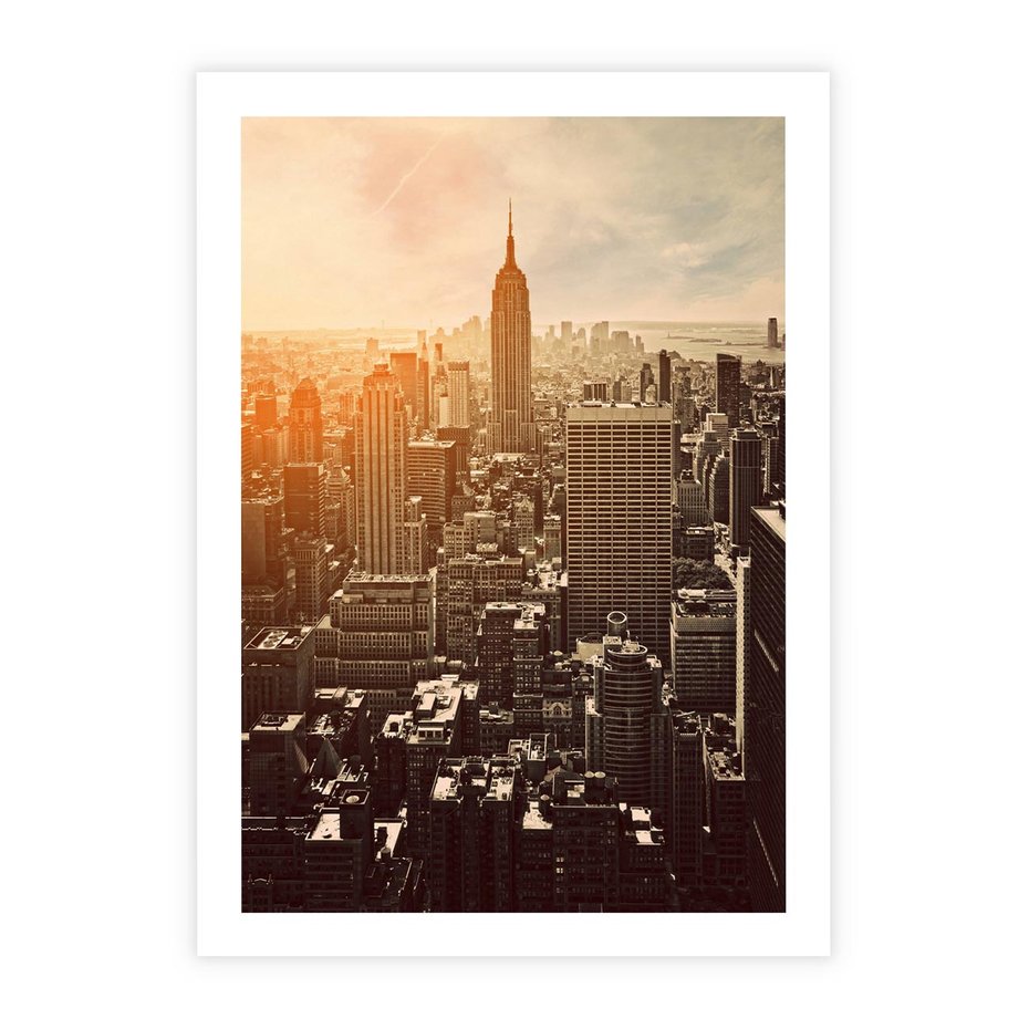 Plakat bez ramy 30x40 - Nowojorska Skyline - Manhattan, Nowy Jork