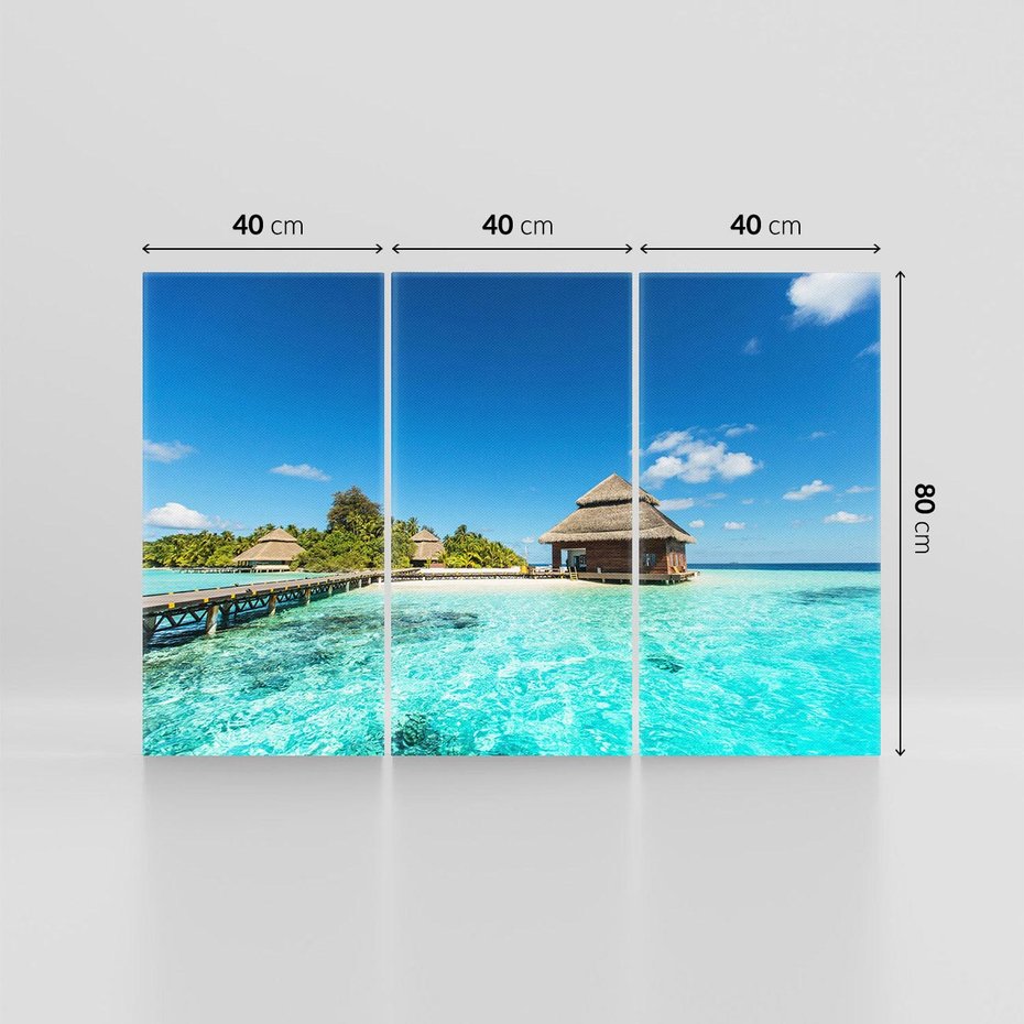 Obraz na płótnie 120x80 - Rajski Klimat - tropikalna, wyspa