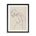 Plakat w ramie 50x70 - Bezkresny Taniec - kobieta, szkic - rama czarna