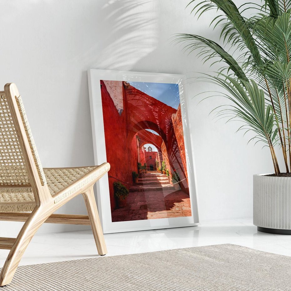 Plakat bez ramy 21x30 - Perspektywa Uliczki - uliczka, perspektywa