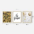 Zestaw obrazy w ramie 40x50 galeria - Cytryny, optymizm, typografia, napis - rama drewno