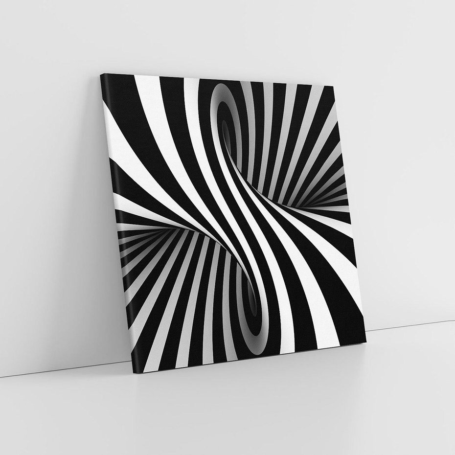 Obraz na płótnie 80x80 - Kolorowa Abstrakcja: Inspiracje Zebry - abstrakcja, 3d