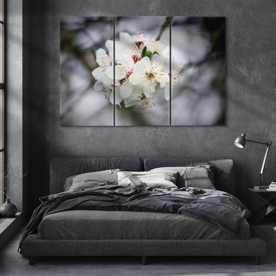 Obraz na płótnie 120x80 - Kwiatowa harmonia w tonacji pastelowej - kwiat, kwiaty