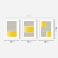 Zestaw obrazy w ramie 50x70 galeria - Symetria, graficzna, minimalizm - rama biała