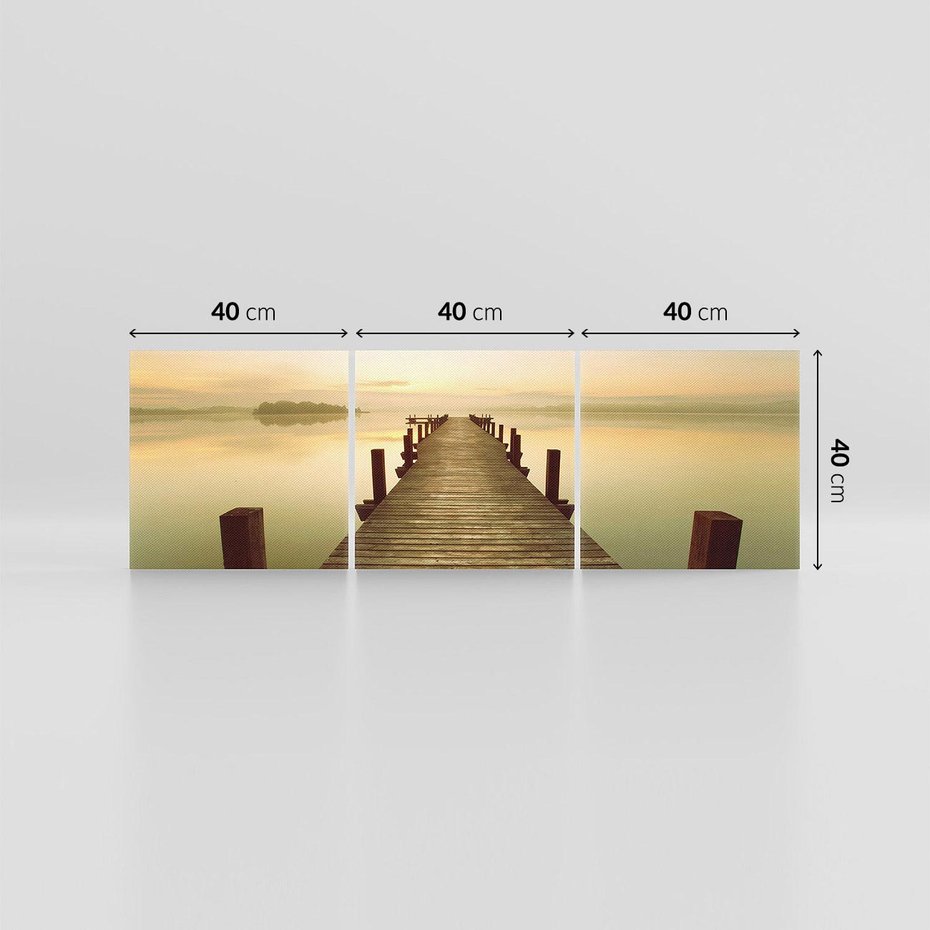 Obraz na płótnie 120x40 - Molo: spacer nad morzem - molo, morze