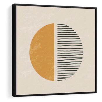 Obraz w ramie 50x50 - Kształty Nowych Granic - nowoczesna sztuka, minimalizm - rama czarna