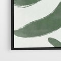 Obraz w ramie 70x100 - Zieleń Wewnętrznego Spokoju - zielony plakat, roślinne inspiracje - rama czarna
