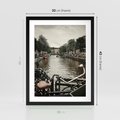 Plakat w ramie 30x40 - Miasto na Wodzie - holenderskie kanały, amsterdam - rama czarna