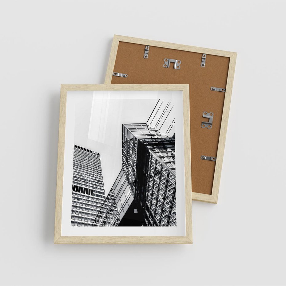 Plakat w ramie 40x50 - Fotografia Wieżowców - architektura, budynki - rama drewno