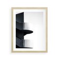 Plakat w ramie 40x50 - Elegancja Współczesności - architektura, nowoczesne formy - rama drewno