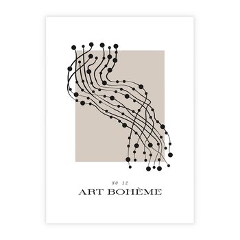 Plakat bez ramy 21x30 - Migocące Konstrukcje Abstrakcji - sztuka minimalizmu, biało czarna rycina