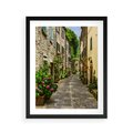 Plakat w ramie 40x50 - Spacer po Złotej Alei - uliczka, perspektywa - rama czarna