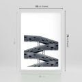 Plakat w ramie 50x70 - Monochromatyczna Sztuka Nowoczesnych Budynków - architektura, nowoczesne formy - rama biała