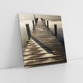 Obraz na płótnie 40x40 - Pomost nad jeziorem - pomost, jezioro
