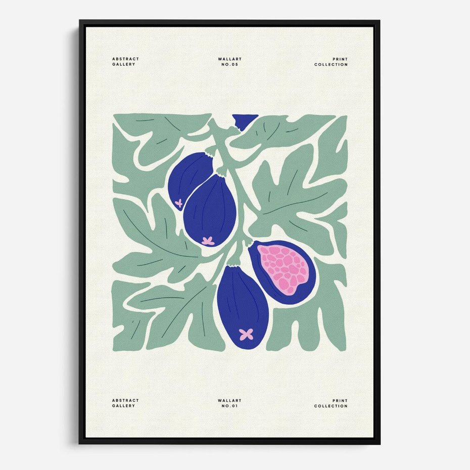 Obraz w ramie 70x100 - Symfonia Przestrzeni - figi, plakat - rama czarna