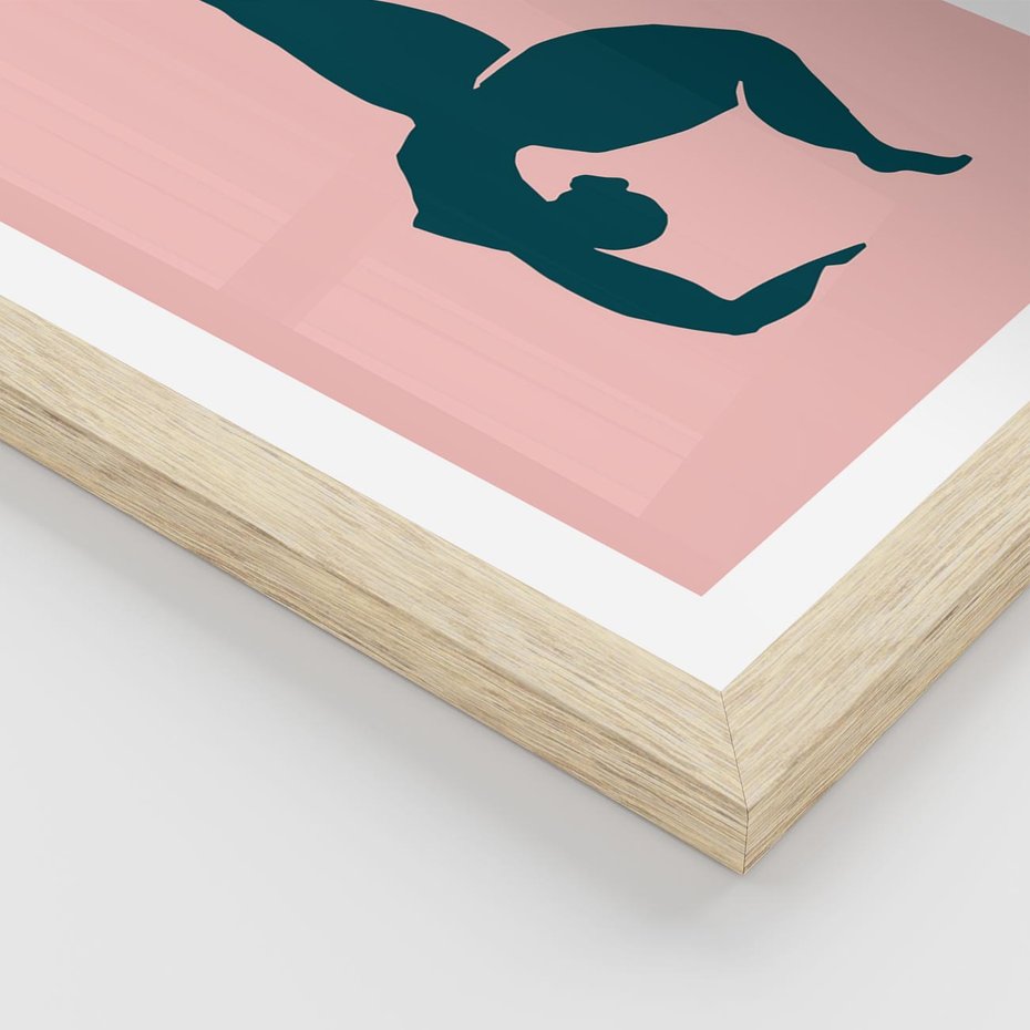 Plakat w ramie 40x50 - Zaklęte Wzory - abstrakcja, kobieca sylwetka - rama drewno