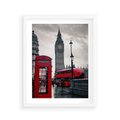 Plakat w ramie 40x50 - Londyński Klimat Telefoniczny - Londyn, telefon - rama biała