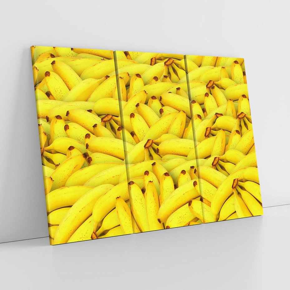 Obraz na płótnie 120x80 - Banany Owocowy Uśmiech - banany, owoce