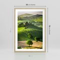 Plakat w ramie 50x70 - Prowansja: malownicze winnice w kraju Włoch - Prowansja, Włochy - rama drewno