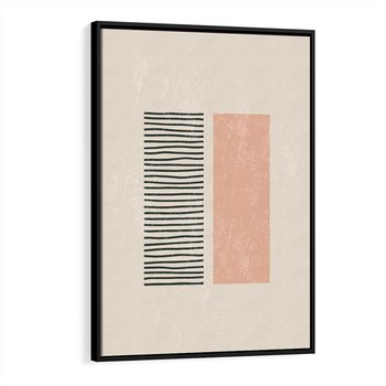 Obraz w ramie 70x100 - Przenikająca Kreatywność - nowoczesna sztuka, minimalizm - rama czarna