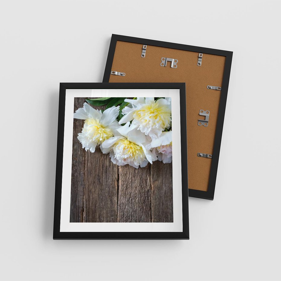 Plakat w ramie 40x50 - Relaksująca Harmonia - kwiaty, spa - rama czarna