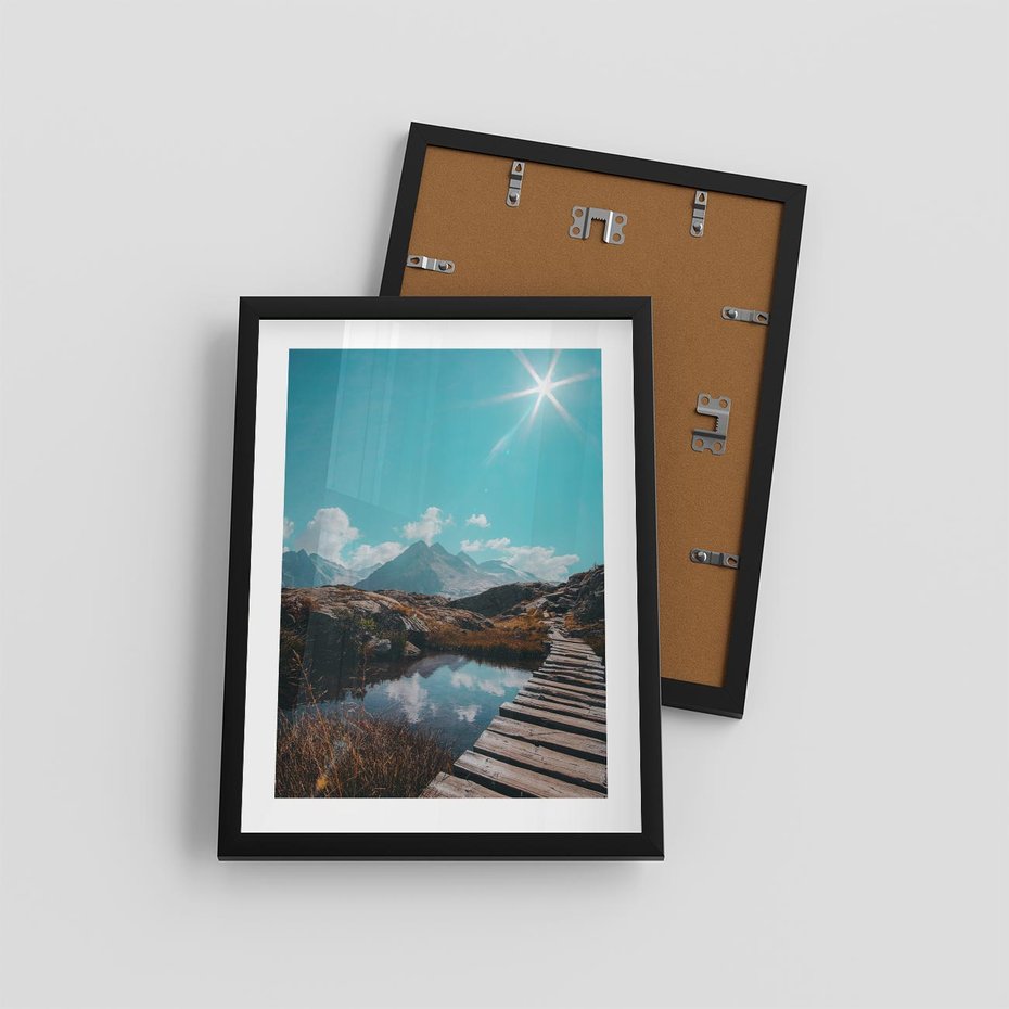 Plakat w ramie 30x40 - Inspirujący Pejzaż - ścieżka, górska - rama czarna