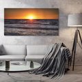 Obraz na płótnie 120x60 - Zachód Słońca Nad Morzem - zachód słońca,