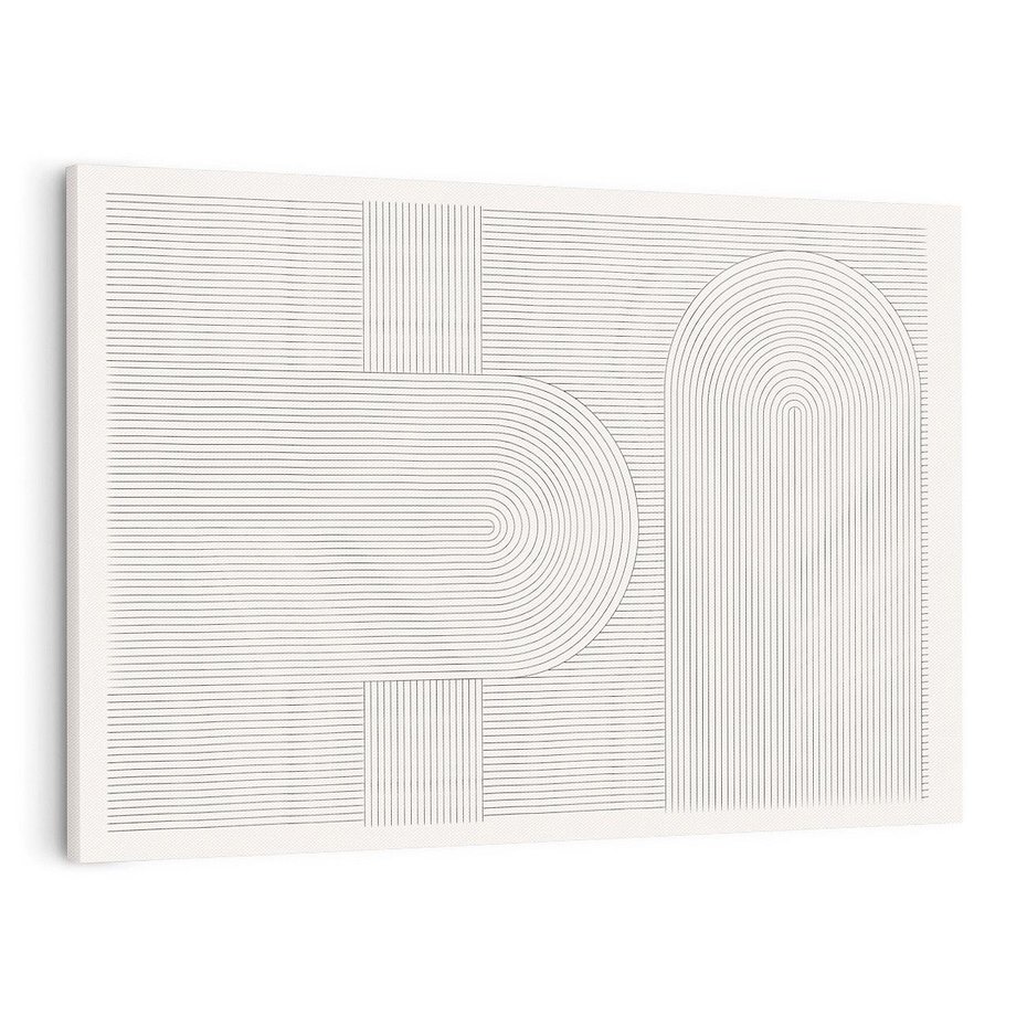 Obraz na płótnie 120x80 - Geometryczna Elegancja Mid Century - mid century, minimalizm