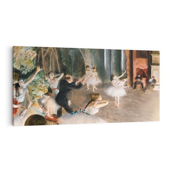 Obraz na płótnie 140x70 - The Rehearsal Onstage (1874), Edgar Degas - Reprodukcja - reprodukcja, obraz na płótnie