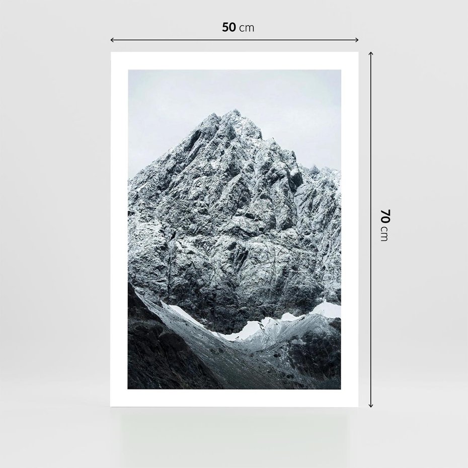 Plakat bez ramy 50x70 - Surowość Gór - śnieg, zima w górach