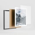 Plakat w ramie 40x50 - Góry Śnieżnej Krainy - góry, szczyty - rama czarna
