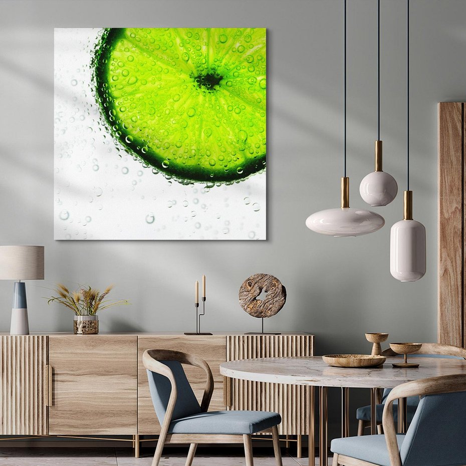 Obraz na płótnie 50x50 - Świeżość i kwasowość limonki - limnka, owoce