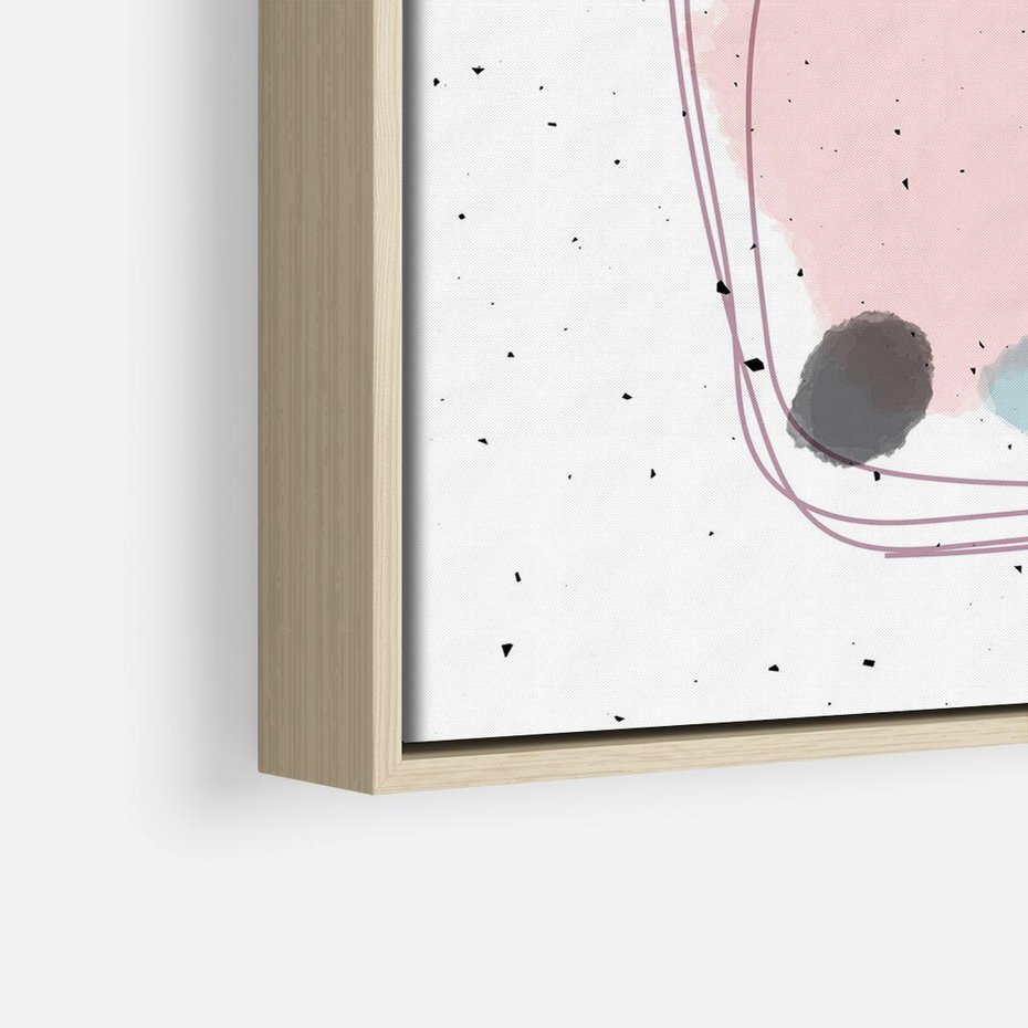 Obraz w ramie 50x50 - Migotliwa Opowieść - abstrakcyjna kompozycja, jak ręcznie malowana - rama drewno