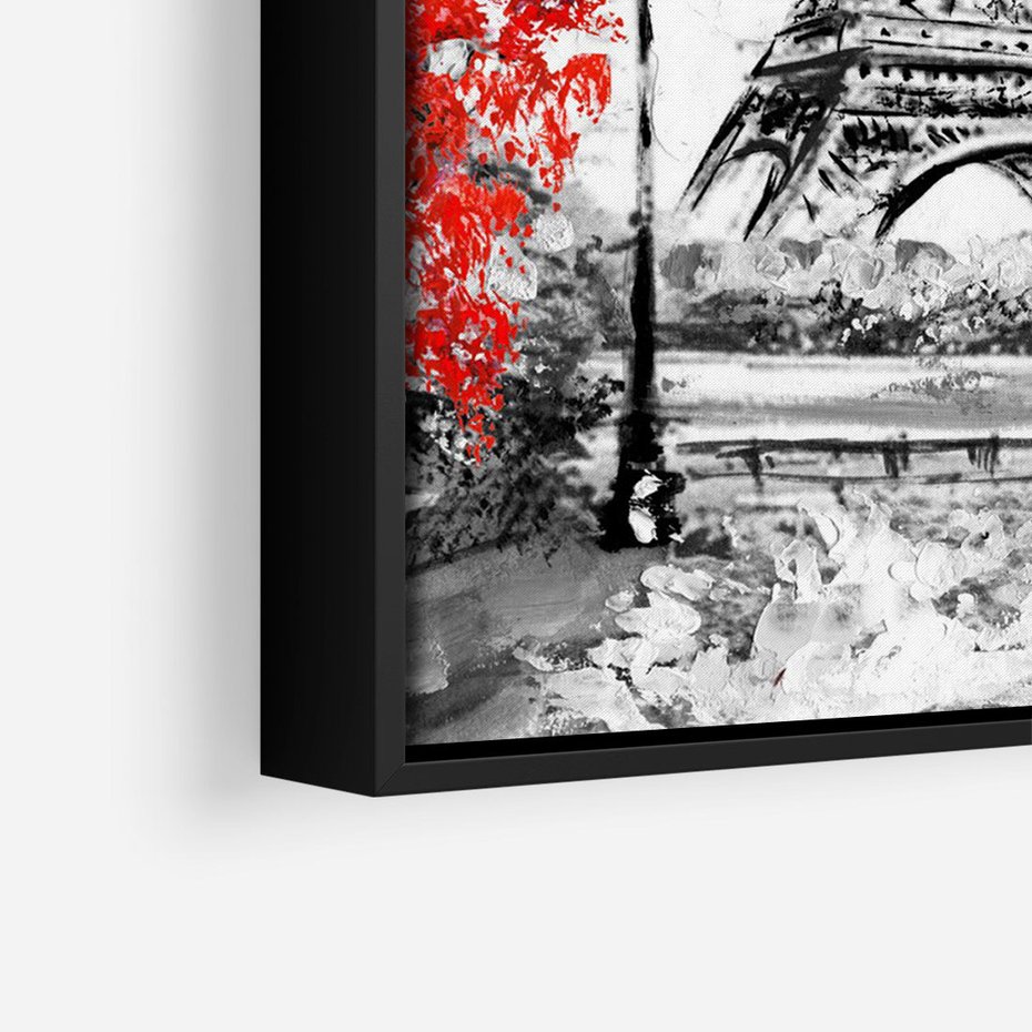 Obraz w ramie 70x100 - Paryż Wieża - Paryż, Wieża - rama czarna