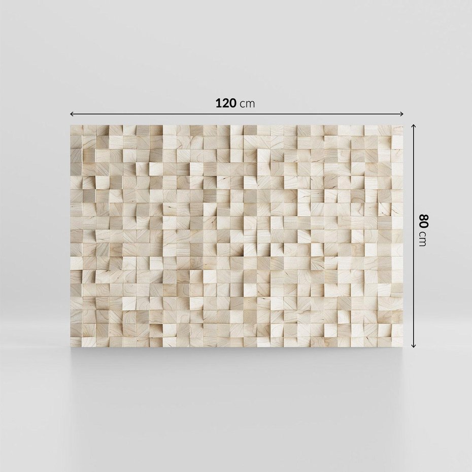 Obraz na płótnie 120x80 - Geometryczne 3D: Abstrakcyjna Harmonia - geometryczne, 3D