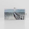 Obraz na płótnie 100x50 - Burzowy pomost na plaży - plaża, pomost