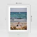 Plakat w ramie 40x50 - Relaks na Plaży - wakacje, plaża - rama biała