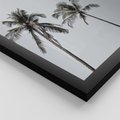 Zestaw obrazy w ramie 50x70 galeria - Plaża, palmy, relaks, typografia - rama czarna