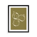 Plakat w ramie 30x40 - Podróżne Barwy - figi, minimalistyczny styl - rama czarna