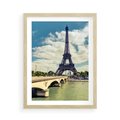 Plakat w ramie 50x70 - Wieża Eiffla - Ikona Paryża - wieża, Eiffla - rama drewno