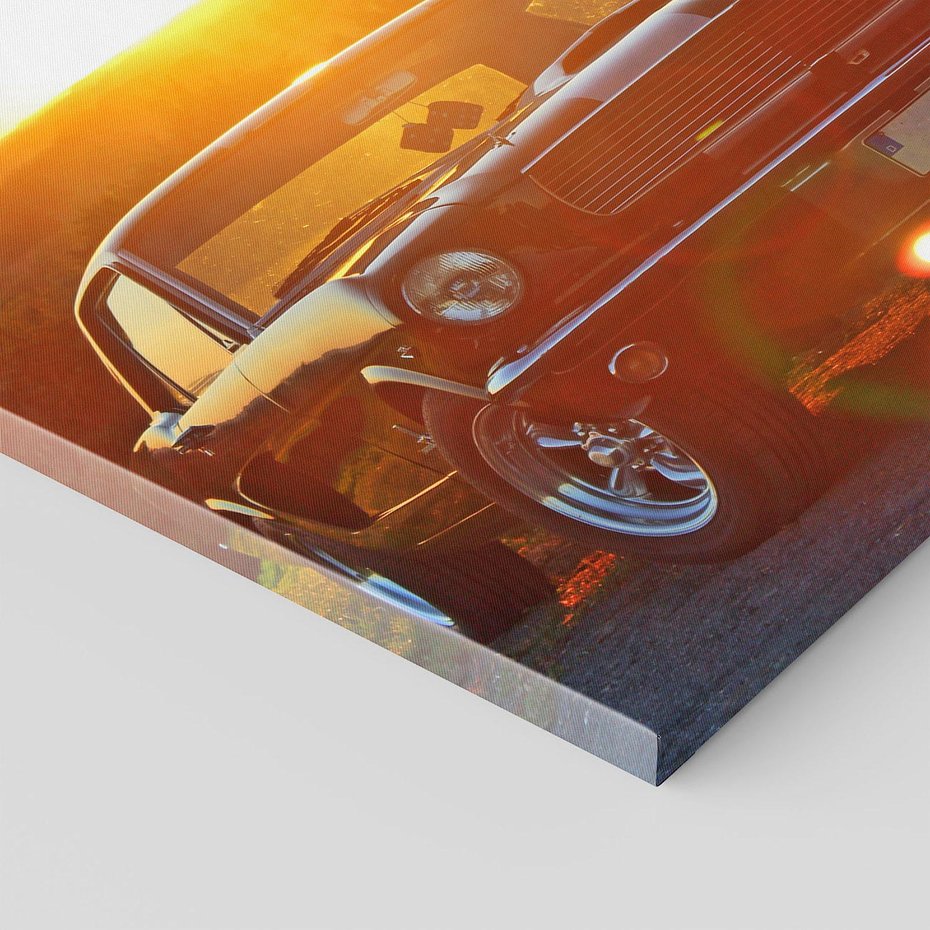 Obraz na płótnie 70x70 - Moc i elegancja - Ford Mustang, samochód