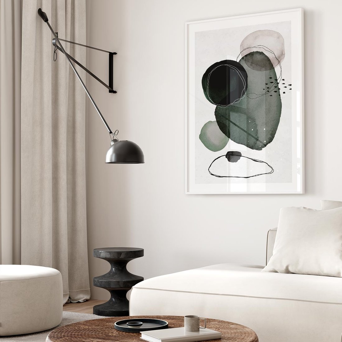 Plakat bez ramy 21x30 - Abstrakcyjne Plamy w Akwareli - abstrakcyjne akwarelowe plamy