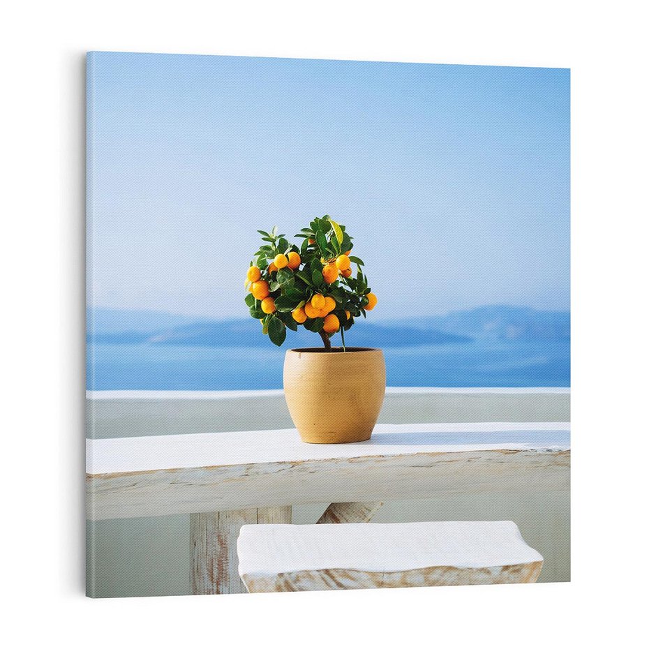 Obraz na płótnie 40x40 - Uroki Santorini - Santorini, Grecja
