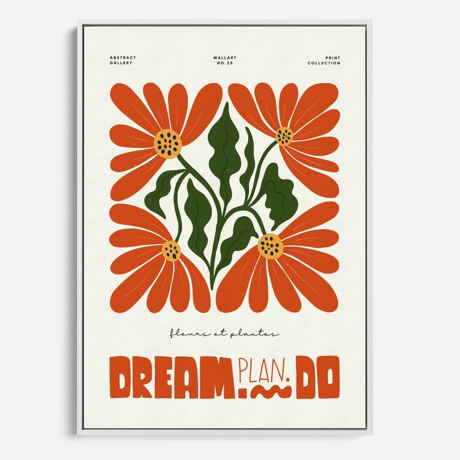 Obraz w ramie 80x120 - Księga Abstrakcji - sztuka nowoczesna, kolorowe kwiaty - rama biała