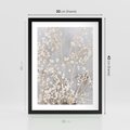 Plakat w ramie 30x40 - Białe Drobne Kwiaty - gipsówka, białe drobne kwiatki - rama czarna